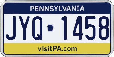 PA license plate JYQ1458