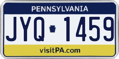 PA license plate JYQ1459
