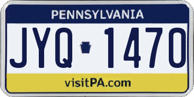 PA license plate JYQ1470