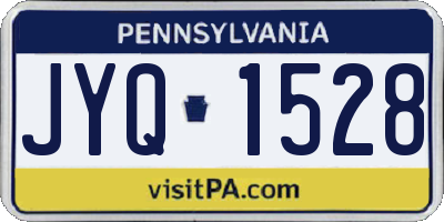 PA license plate JYQ1528