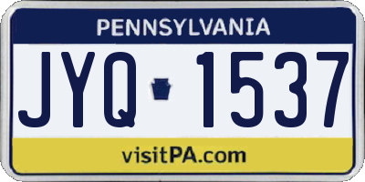 PA license plate JYQ1537