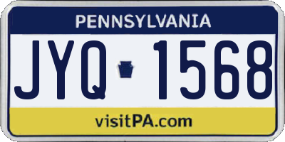 PA license plate JYQ1568
