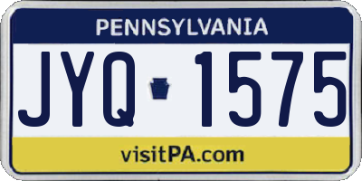 PA license plate JYQ1575