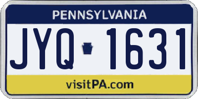 PA license plate JYQ1631