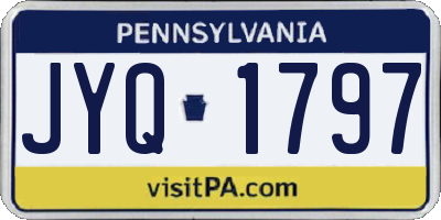 PA license plate JYQ1797