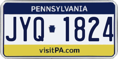 PA license plate JYQ1824
