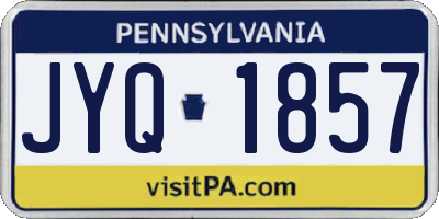 PA license plate JYQ1857