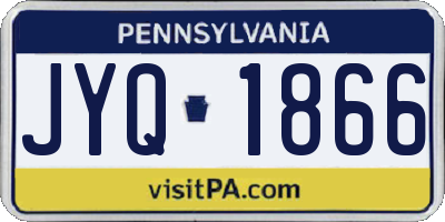 PA license plate JYQ1866