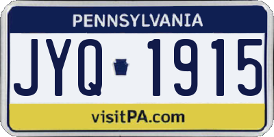 PA license plate JYQ1915
