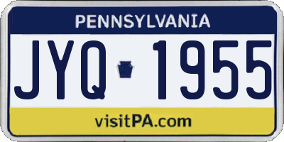 PA license plate JYQ1955