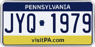 PA license plate JYQ1979