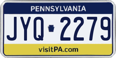 PA license plate JYQ2279