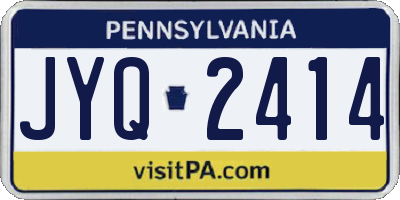 PA license plate JYQ2414