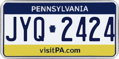 PA license plate JYQ2424