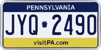 PA license plate JYQ2490