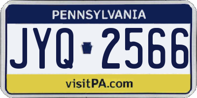 PA license plate JYQ2566