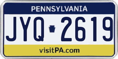 PA license plate JYQ2619