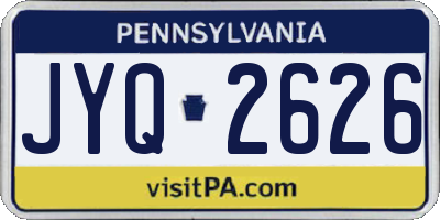 PA license plate JYQ2626
