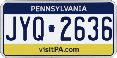 PA license plate JYQ2636