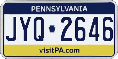 PA license plate JYQ2646