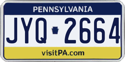 PA license plate JYQ2664