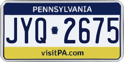 PA license plate JYQ2675