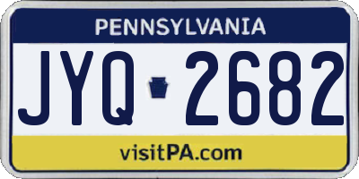PA license plate JYQ2682