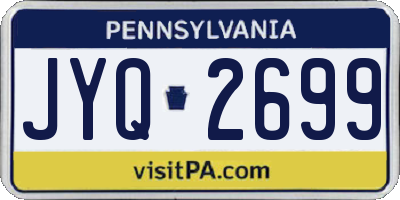 PA license plate JYQ2699