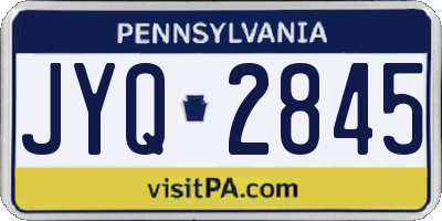 PA license plate JYQ2845
