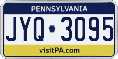 PA license plate JYQ3095