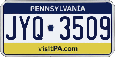 PA license plate JYQ3509