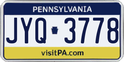 PA license plate JYQ3778