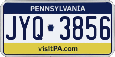 PA license plate JYQ3856