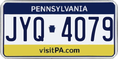PA license plate JYQ4079
