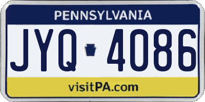 PA license plate JYQ4086