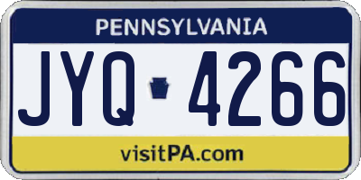 PA license plate JYQ4266