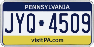 PA license plate JYQ4509