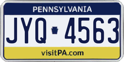 PA license plate JYQ4563