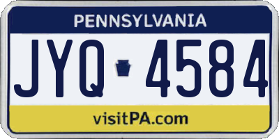 PA license plate JYQ4584