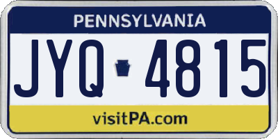 PA license plate JYQ4815