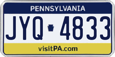 PA license plate JYQ4833