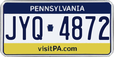 PA license plate JYQ4872