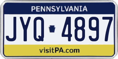 PA license plate JYQ4897