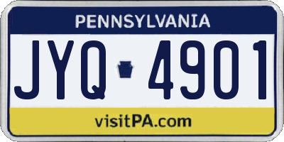 PA license plate JYQ4901