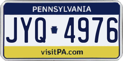 PA license plate JYQ4976