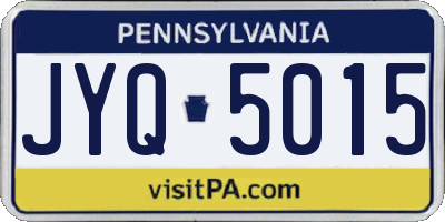 PA license plate JYQ5015