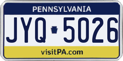 PA license plate JYQ5026