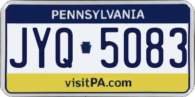 PA license plate JYQ5083