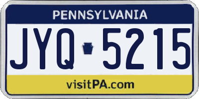 PA license plate JYQ5215