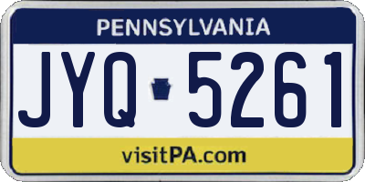 PA license plate JYQ5261